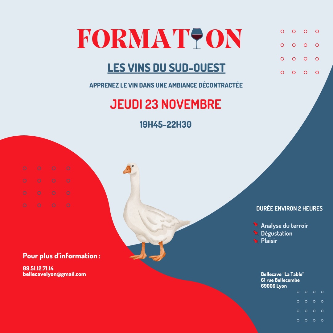 Jeudi 23 Novembre 2023 : Les Vins du Sud-Ouest