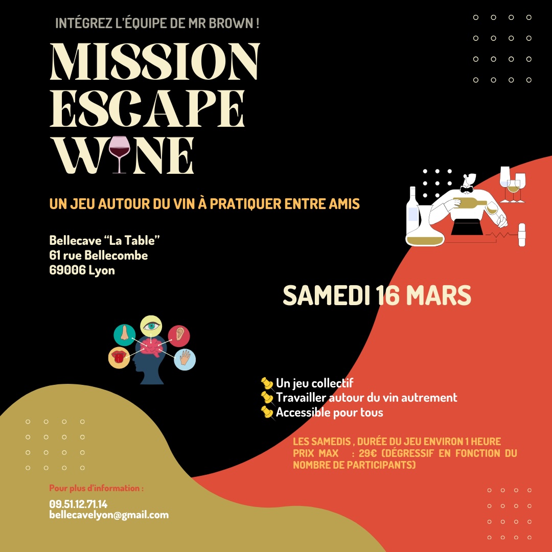 Samedi 16 Mars 2024 : Escape Wine