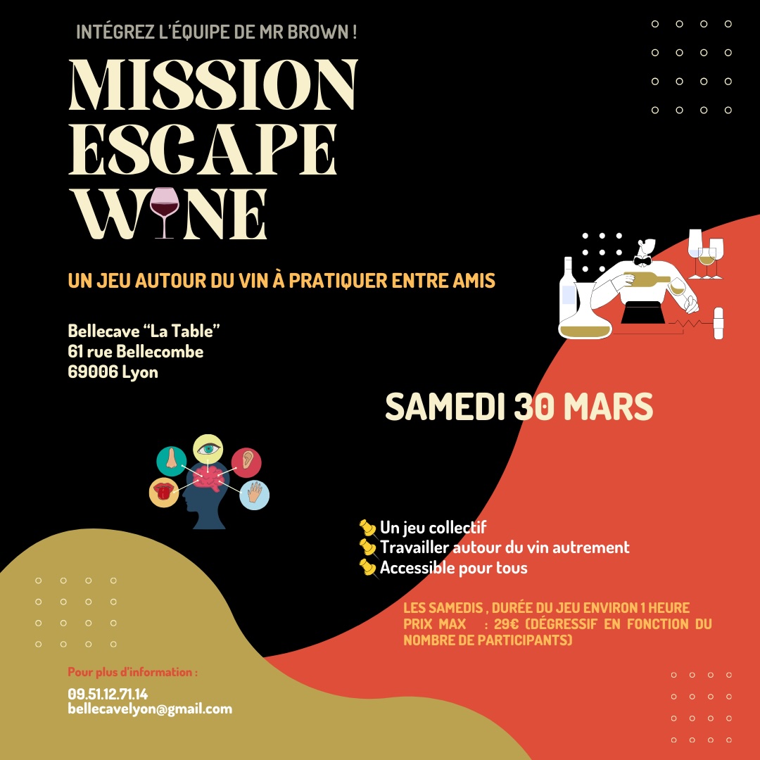 Samedi 30 Mars 2024 : Escape Wine