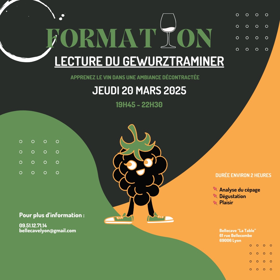 Jeudi 20 Mars 2025 : Lecture du Gewurztraminer : 1 PLACE