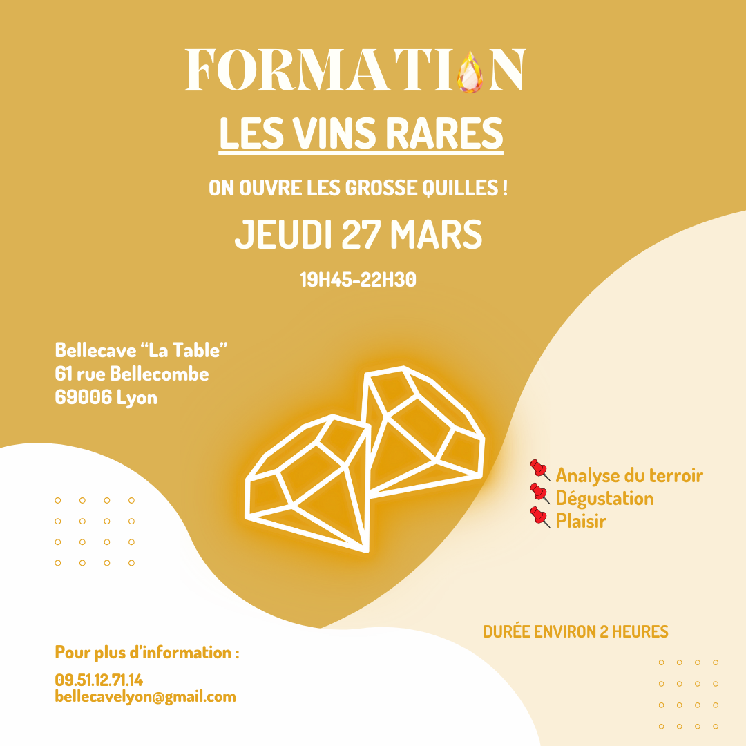 Jeudi 27 Mars 2025 : Les Vins Rares                                     « On ouvre les grosses quilles ! » COMPLET