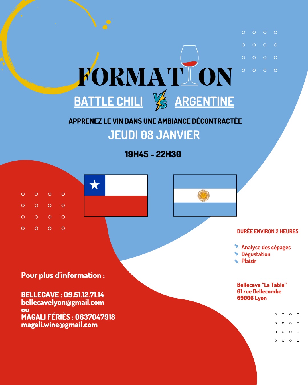 Jeudi 08 Janvier 2026 : Battle Chili vs Argentine