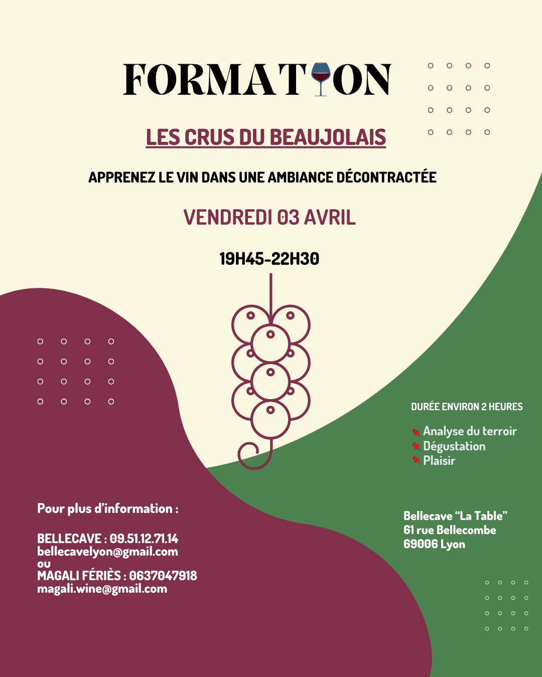 Vendredi 03 Avril 2026 : Les Crus du Beaujolais