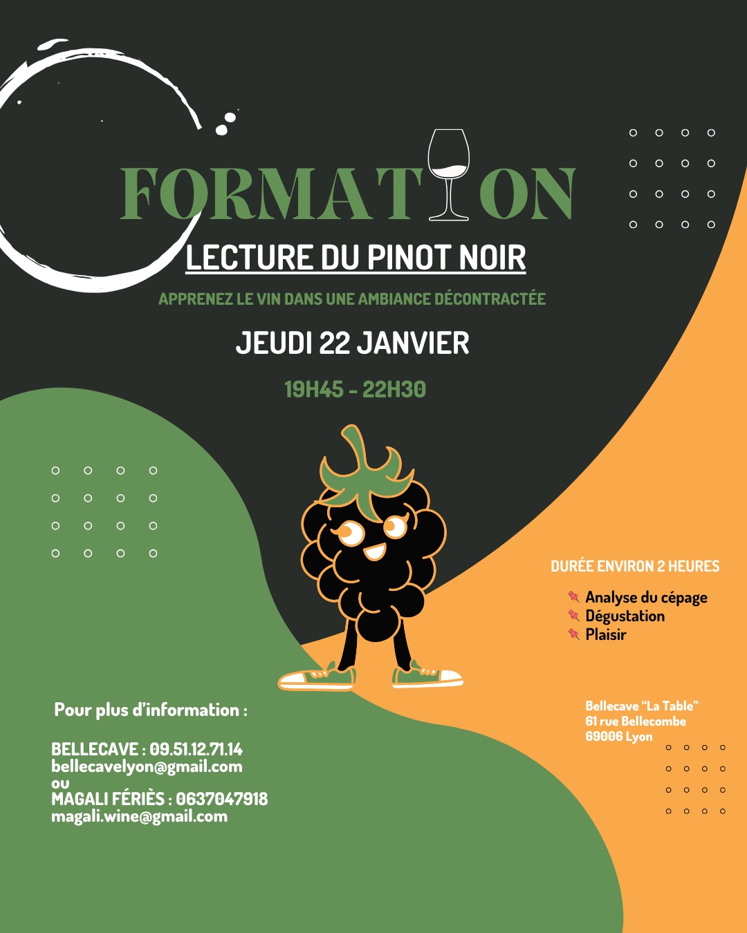 Jeudi 22 Janvier 2026 : Lecture du Pinot Noir