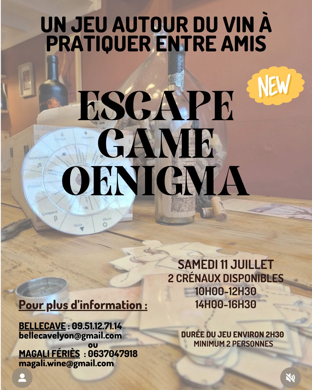 Samedi 11 Juillet : Escape Game Oenigma