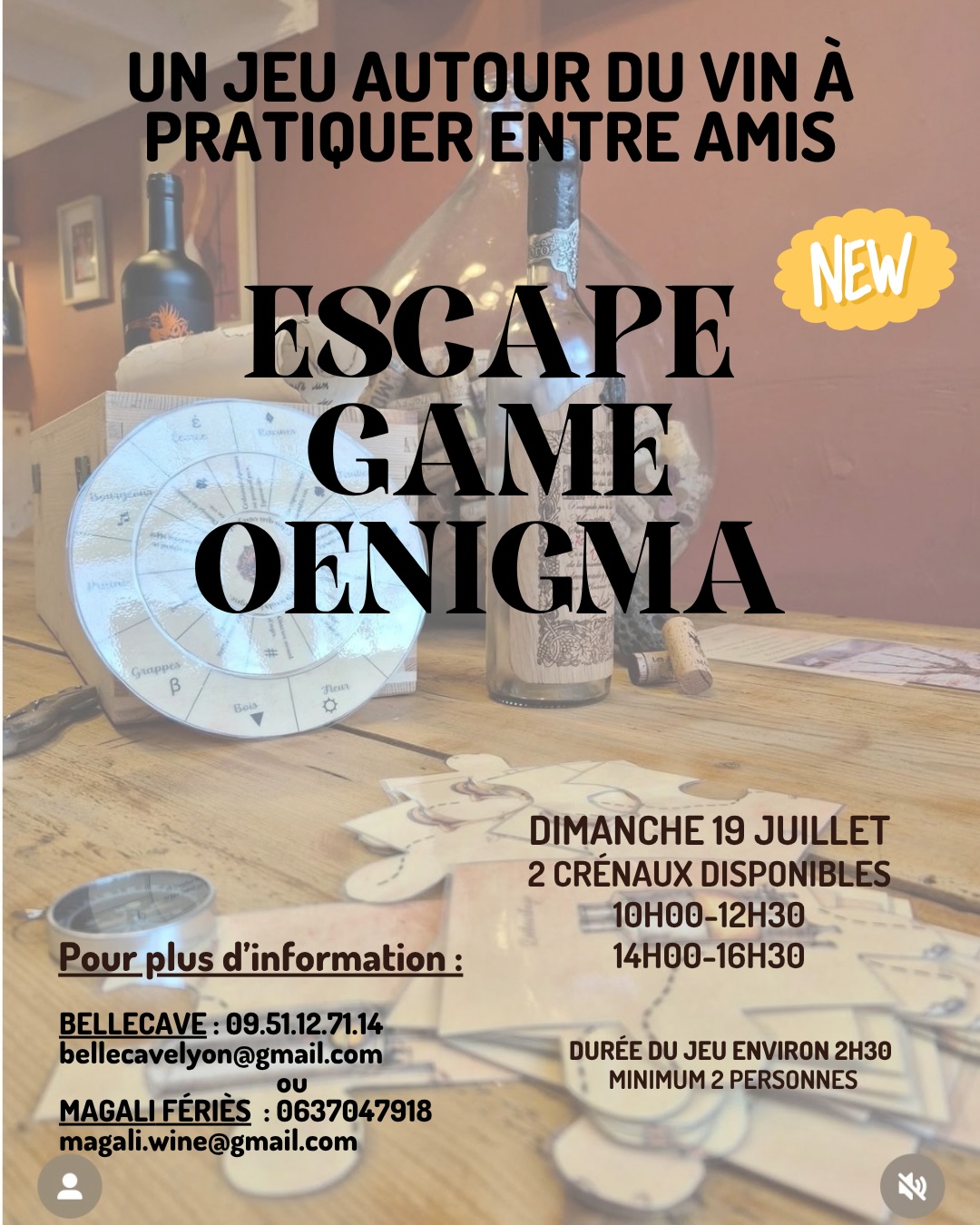 Dimanche 19 Juillet : Escape Game Oenigma