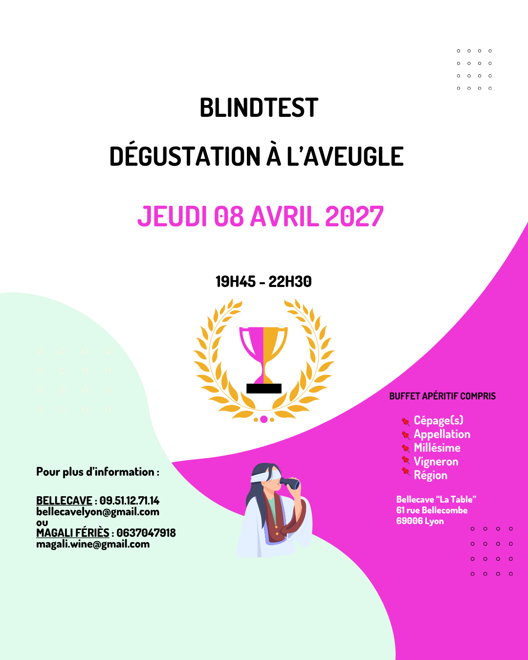 Jeudi 08 Avril 2027 : Blind Test « À l’aveugle »