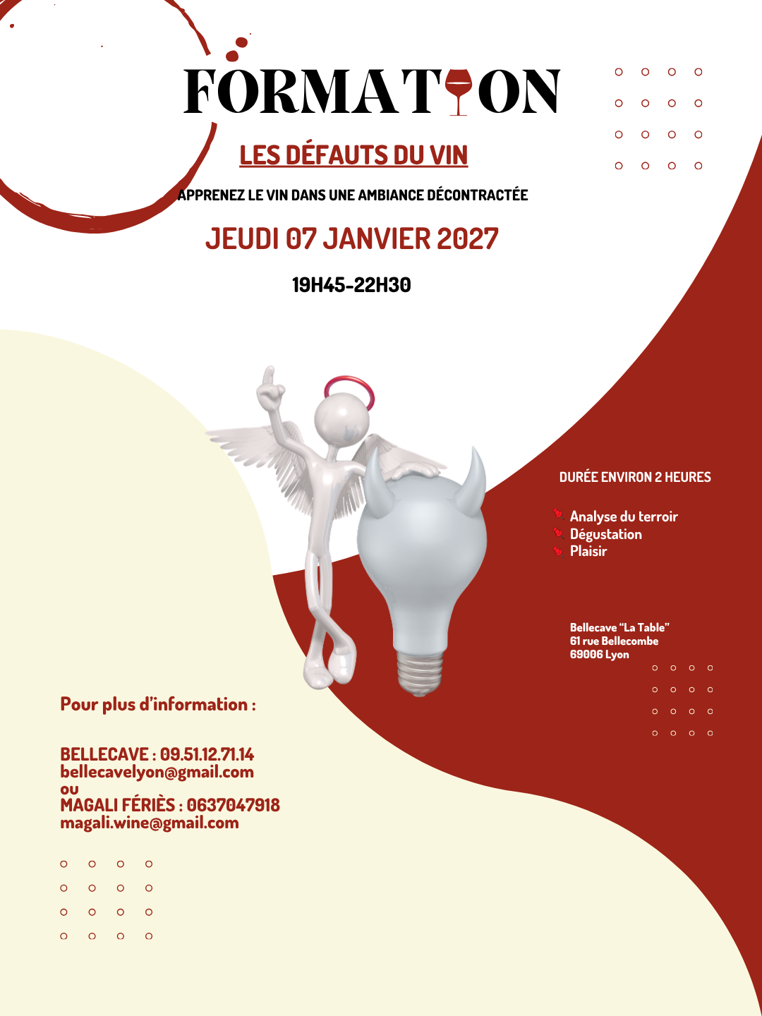 Jeudi 07 Janvier 2027 : Les défauts du vin