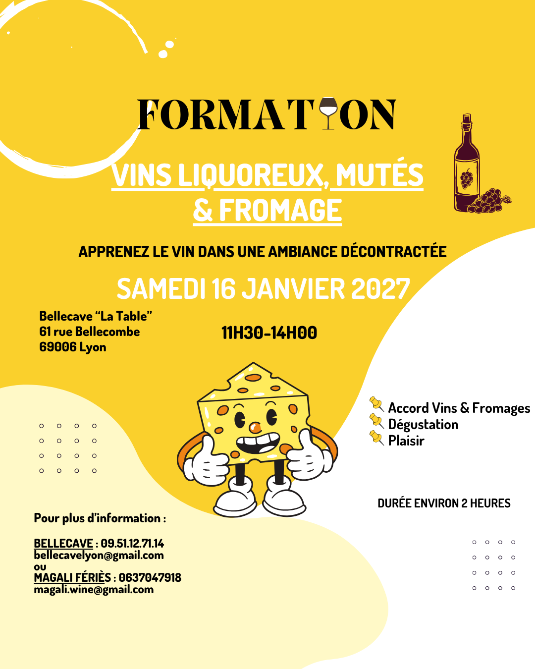 Samedi 16 Janvier 2027 : Vins liquoreux, mutés et fromages